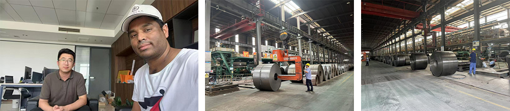 Successful collaboration: bangladeshi customer places order for hot-rolled steel coils after factory visit. Successful collaboration: bangladeshi customer places order for hot-rolled steel coils after factory visit.